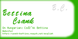 bettina csank business card